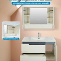 Bộ tủ chậu Lavabo treo tường gương led thông minh Hiwin YS-014