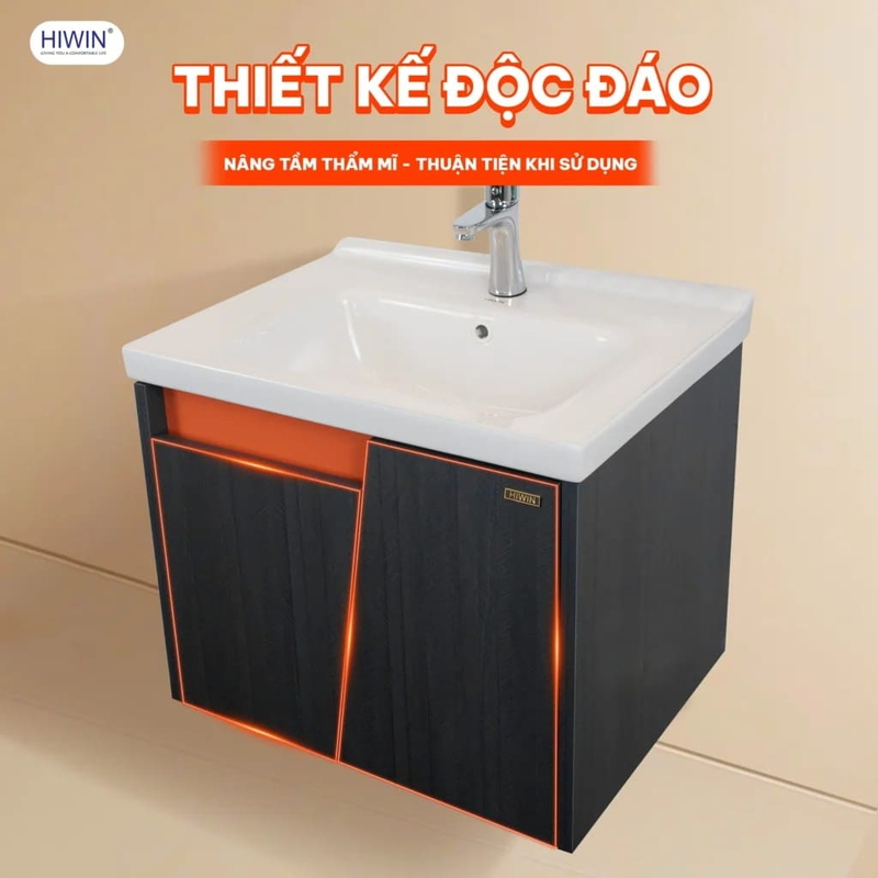 Bộ tủ chậu Lavabo treo tường Hiwin YS-2606