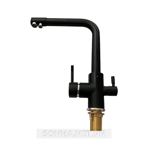 Vòi rửa bát đồng phủ nano 3 đường nước Kagol K24