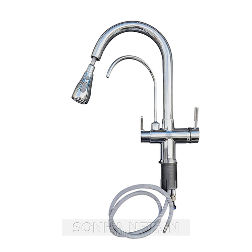 Vòi rửa bát đồng 3 đường nước Kagol K32