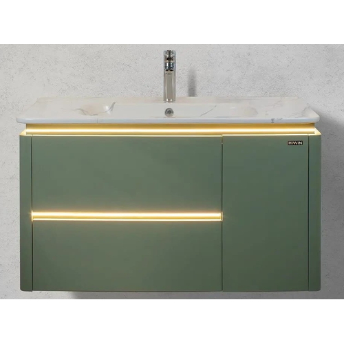 Bộ tủ chậu Lavabo treo tường dèn led cảm biến Hiwin YS-1475
