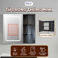 Bộ tủ chậu Lavabo treo tường màu xám vân gỗ Hiwin YS-2625 