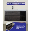 Bộ tủ chậu Lavabo treo tường màu xám vân gỗ Hiwin YS-2626
