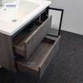 Bộ tủ chậu Lavabo treo tường màu xám vân gỗ Hiwin YS-2625 