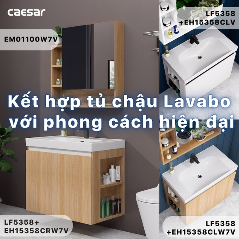 Chậu Rửa Lavabo dương vành Caesar LF5358
