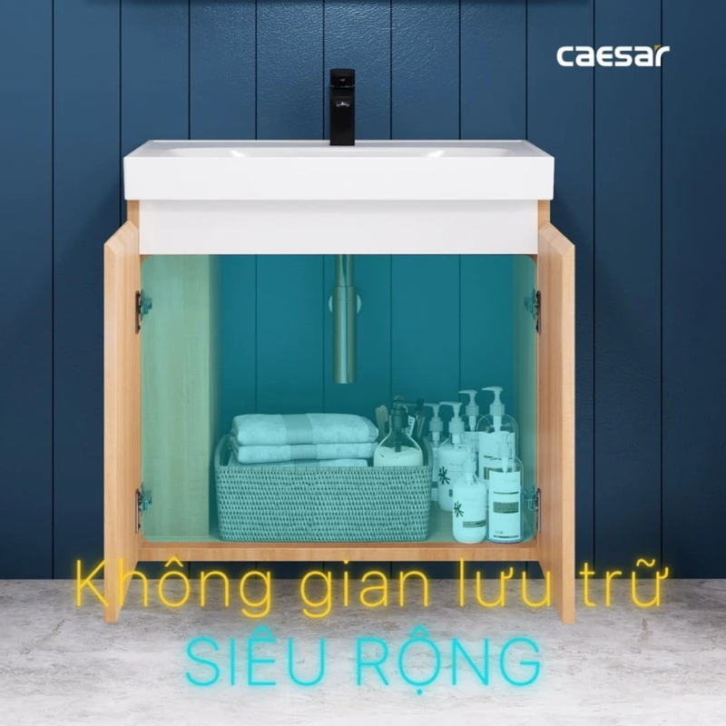 Tủ Lavabo Phòng Tắm Caesar EH15357CLW7V(Không gồm lavabo và vòi)