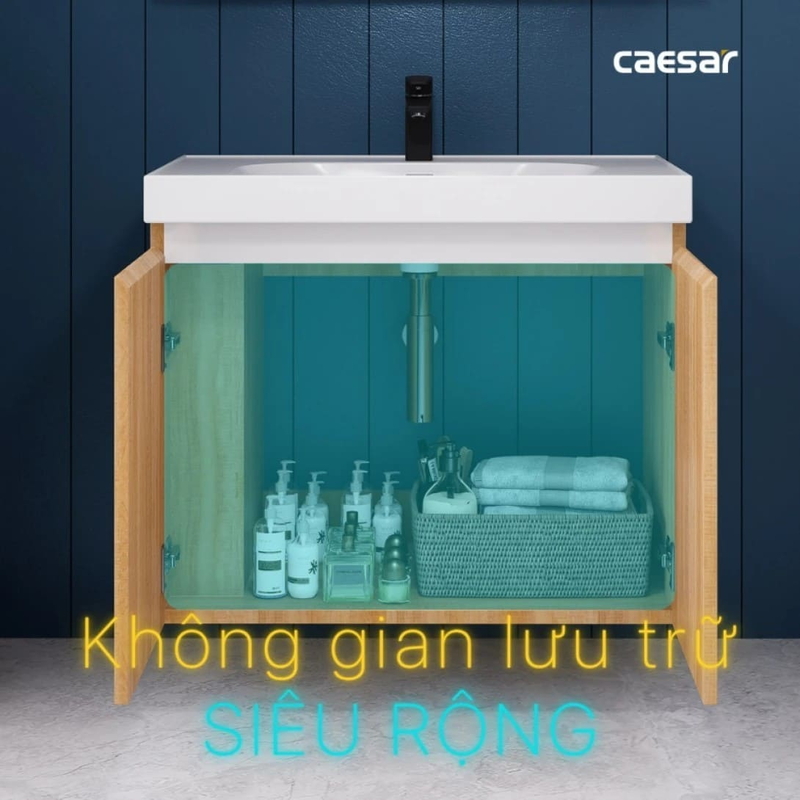 Tủ Lavabo Phòng Tắm Caesar EH15358CLW7V (Không gồm lavabo và vòi)