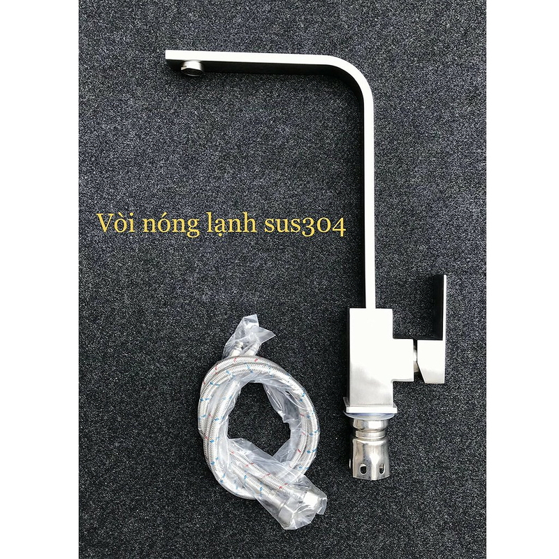 Vòi rửa bát nóng lạnh cần cứng thân vuông Kagol K41
