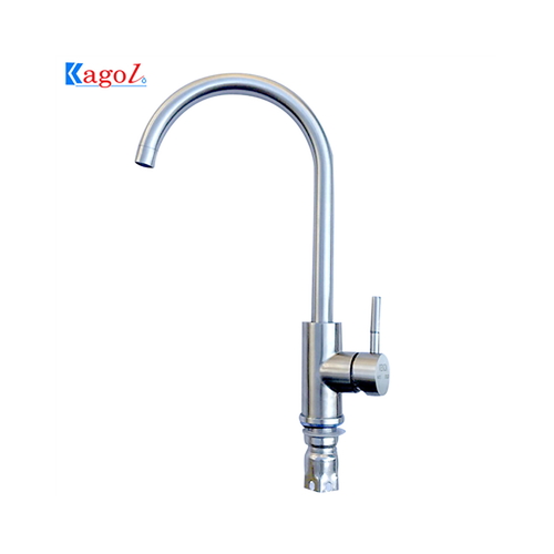 Vòi rửa bát inox nóng lạnh cần cứng thân tròn Kagol K37
