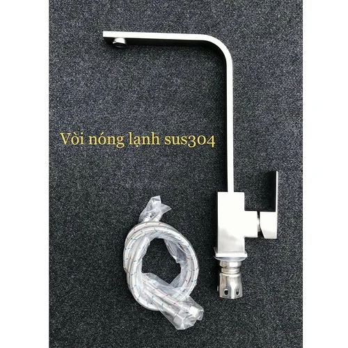 Vòi rửa bát nóng lạnh cần cứng thân vuông Kagol K41