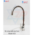 Vòi rửa bát nóng lạnh cần cứng thân tròn Kagol K35
