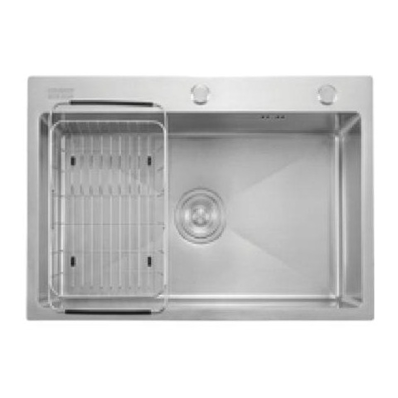 Chậu Rửa Chén Inox 1 Hộc 600x450mm Lắp Nổi Caesar KSH01H060SX 