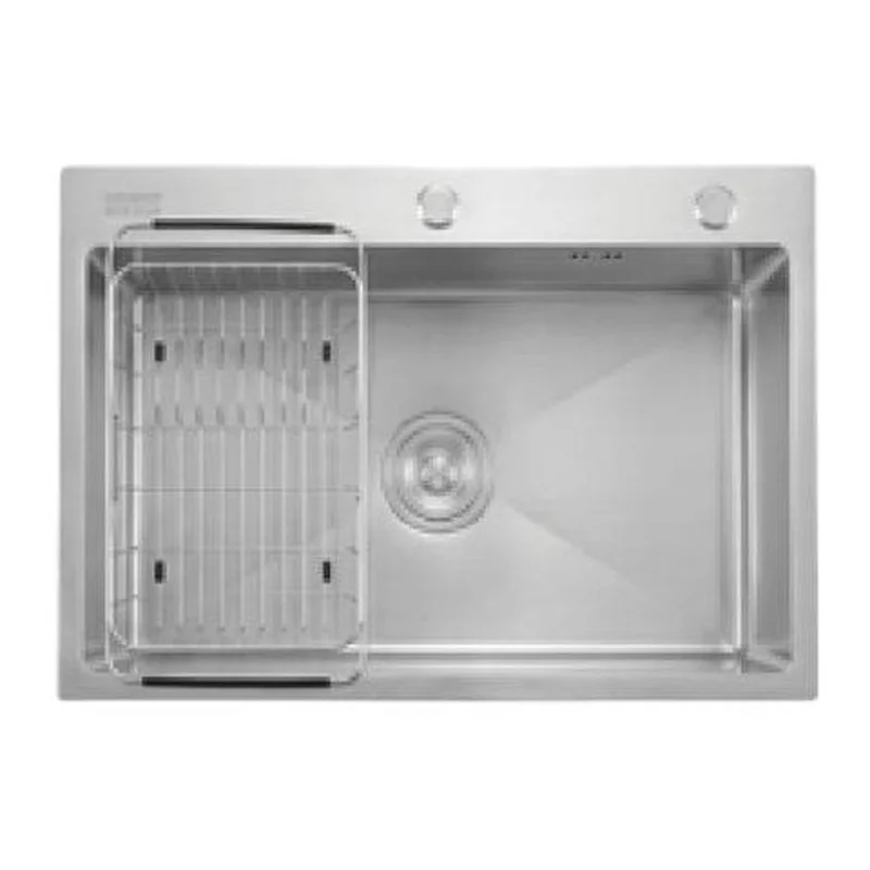 Chậu Rửa Chén Inox 1 Hộc 600x450mm Lắp Nổi Caesar KSH01H060SX 