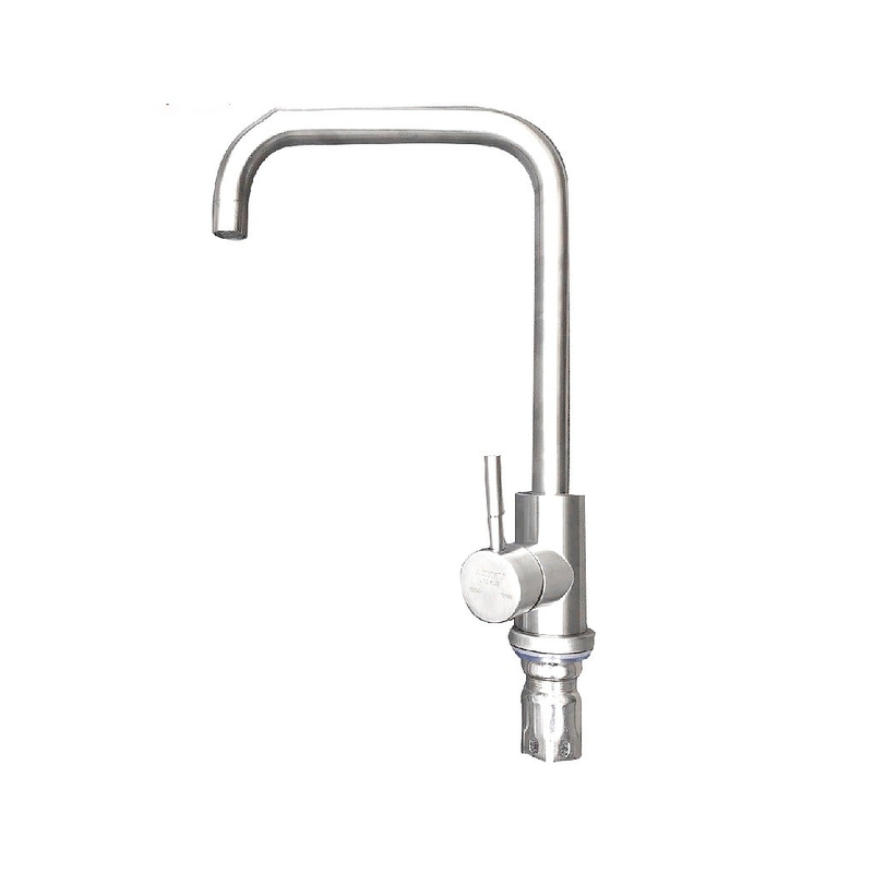 Vòi rửa bát inox nóng lạnh cần cứng thân tròn Kagol K59