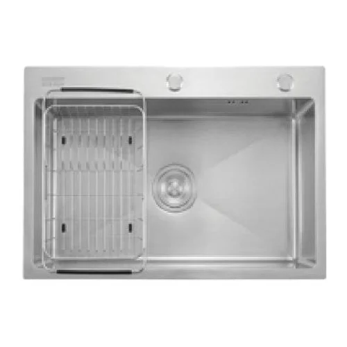 Chậu Rửa Chén Inox 1 Hộc 600x450mm Lắp Nổi Caesar KSH01H060SX 