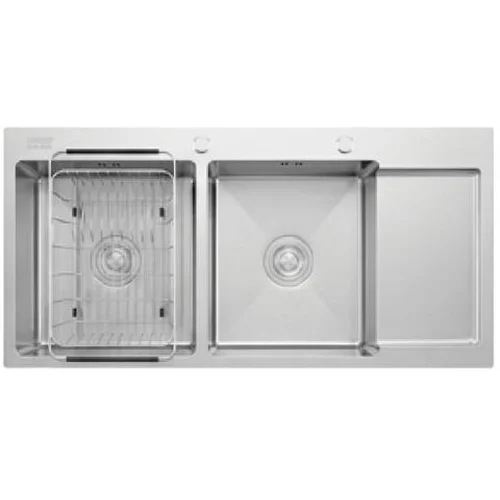 Chậu Rửa Chén Inox 2 Hộc Có Bàn Caesar KSH22H100SX