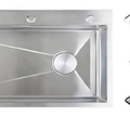 Chậu Rửa Chén Inox 1 Hộc 750x460mm Lắp Âm Caesar KSH01H075SX