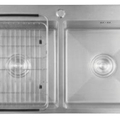 Chậu Rửa Chén Inox 2 Hộc 820x450mm Lắp Nổi Caesar KSH02H082SX