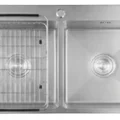 Chậu Rửa Chén Inox 2 Hộc 820x450mm Lắp Nổi Caesar KSH02H082SX