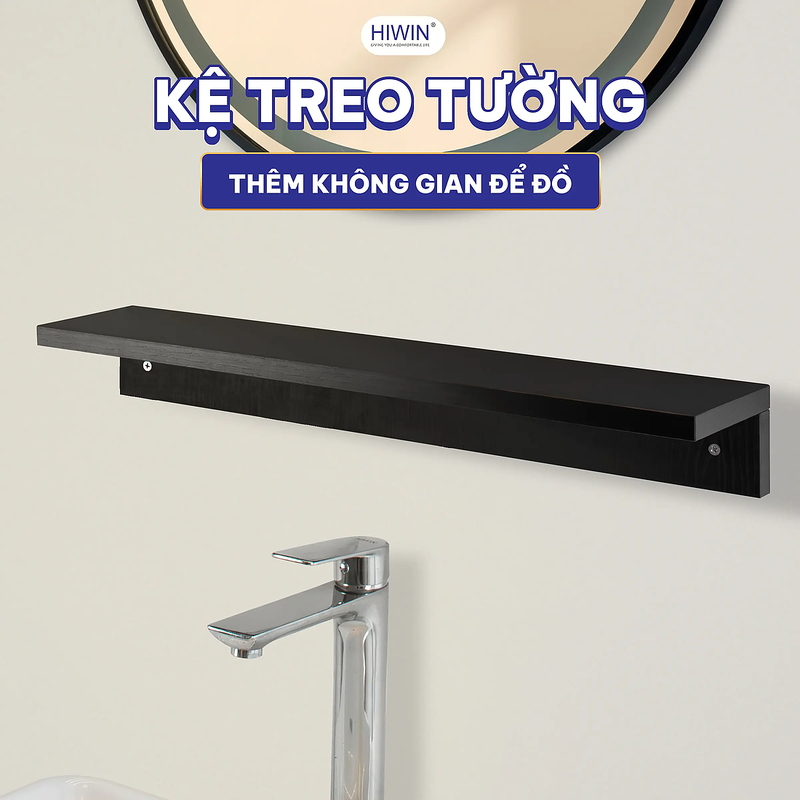 Bộ tủ chậu Lavabo màu vân gỗ có chân đế Hiwin YS-2638