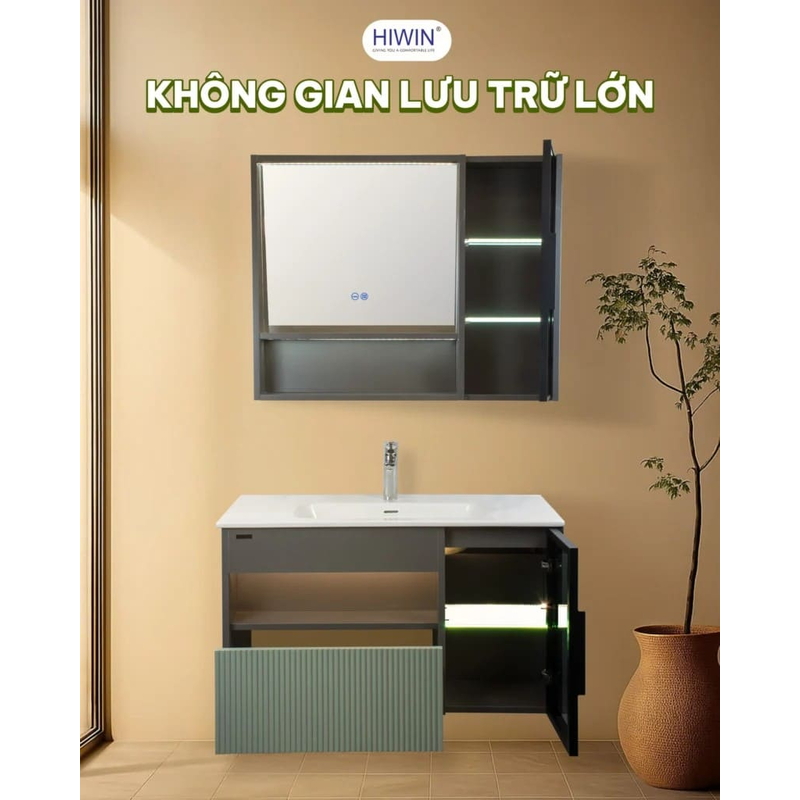 Bộ tủ chậu Lavabo nhựa PVC Hiwin YP-1473