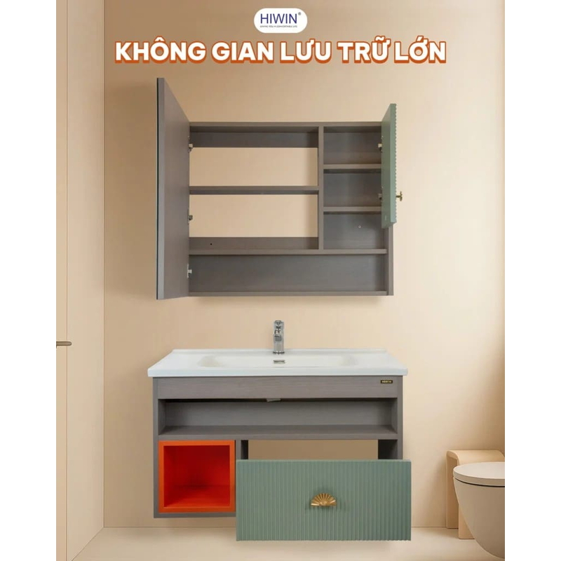 Bộ tủ chậu Lavabo nhựa PVC Hiwin YS-2634