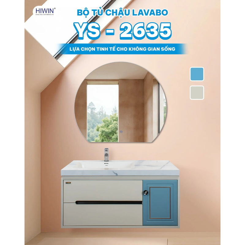 Bộ tủ chậu Lavabo nhựa PVC Hiwin YS-2635