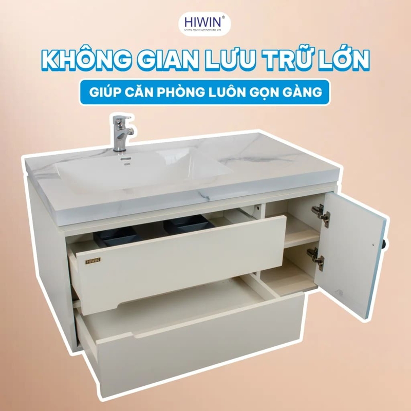 Bộ tủ chậu Lavabo nhựa PVC Hiwin YS-2635