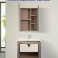 Bộ tủ chậu Lavabo màu xám nhạt Hiwin YS-2627