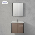 Bộ tủ chậu Lavabo màu xám nhạt Hiwin YS-2627