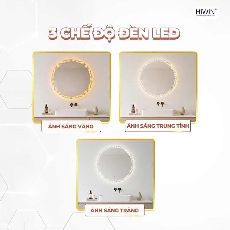Gương led cảm ứng Hiwin M-C6060L-1-H
