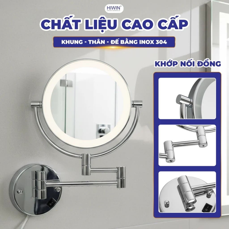 Gương cạo râu gương trang điểm hai mặt Hiwin J-008-2