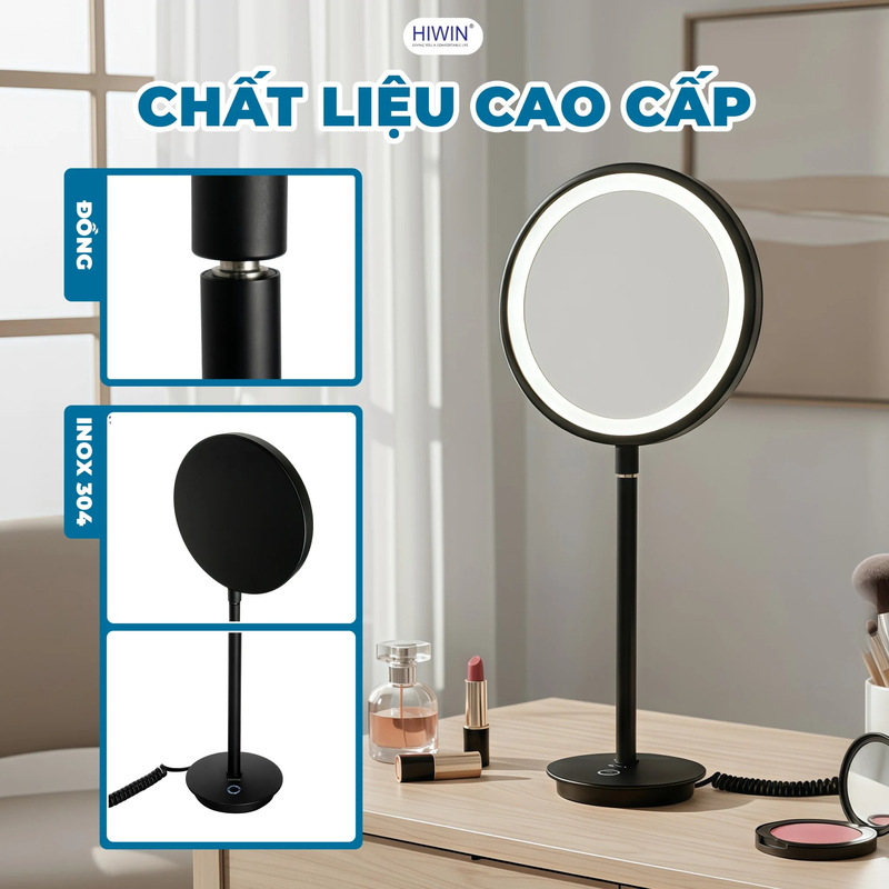 Gương cạo râu gương trang điểm để bàn Hiwin J-091