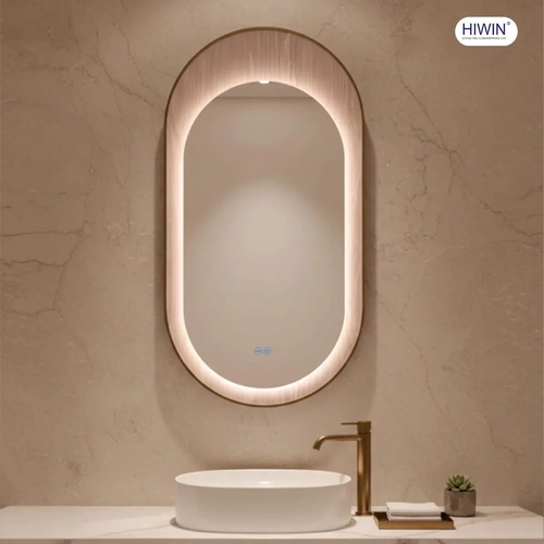 Gương soi nhà tắm khung Inox Hiwin M-E4076LD-GW