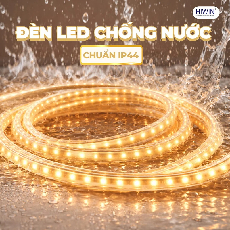 Gương đèn led cảm ứng hình tròn lượn sóng Hiwin M-C7070LD-H