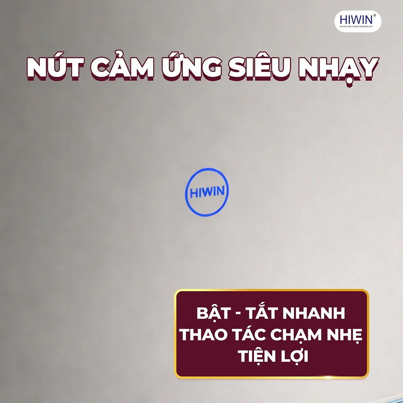 Gương led cảm ứng hình bầu dục Hiwin M-E5077L-W