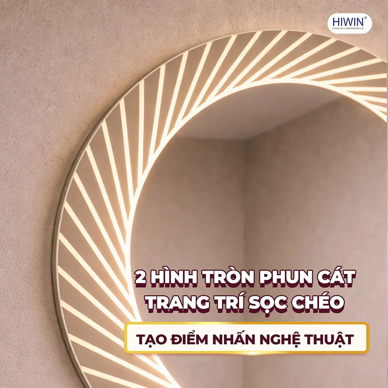 Gương led tròn thông minh cảm ứng Hiwin M-CC7070LD-H