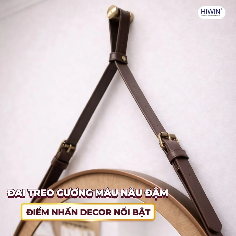 Gương tròn dây da Hiwin M-CT695L-WPD