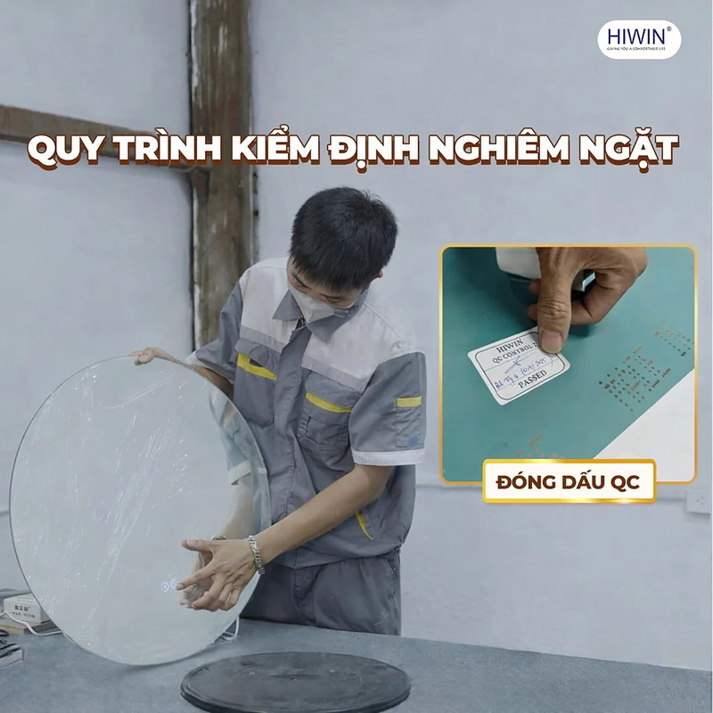 Gương tròn đèn led cảm ứng Hiwin M-C6060LD-W