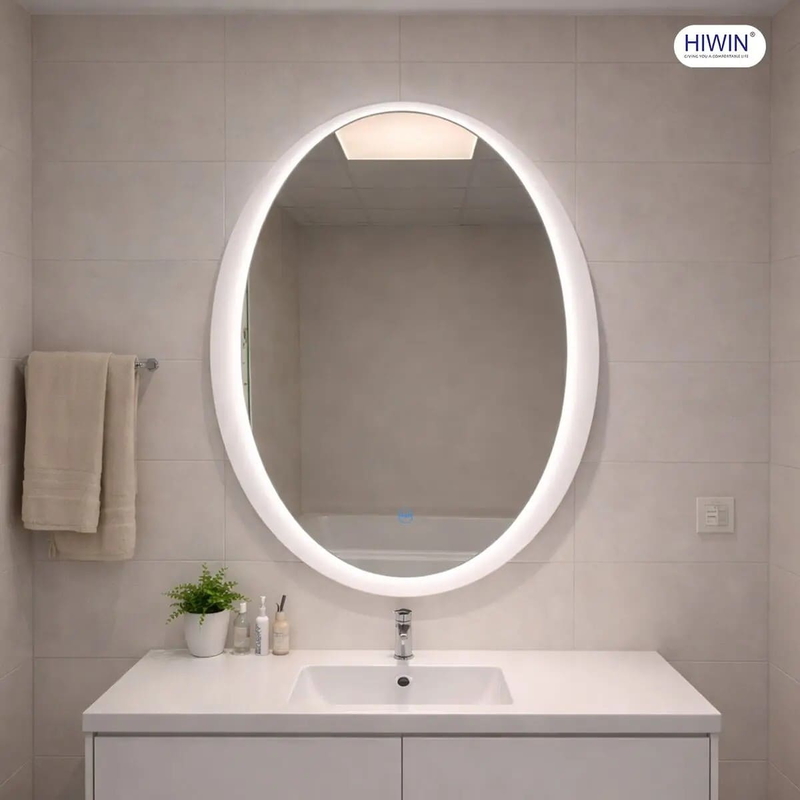 Gương led cảm ứng hình bầu dục Hiwin M-E5077L-W