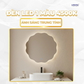 Gương đèn led cảm ứng hình tròn lượn sóng Hiwin M-C7070LD-H