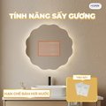 Gương đèn led cảm ứng hình tròn lượn sóng Hiwin M-C7070LD-H