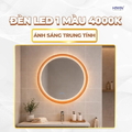 Gương tròn đèn led cảm ứng Hiwin M-C6060LD-W