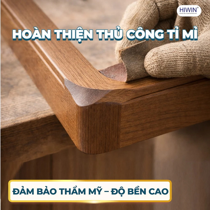 Gương hình chữ nhật đứng khung gỗ tần bì nghệ thuật Hiwin M-V62120-W