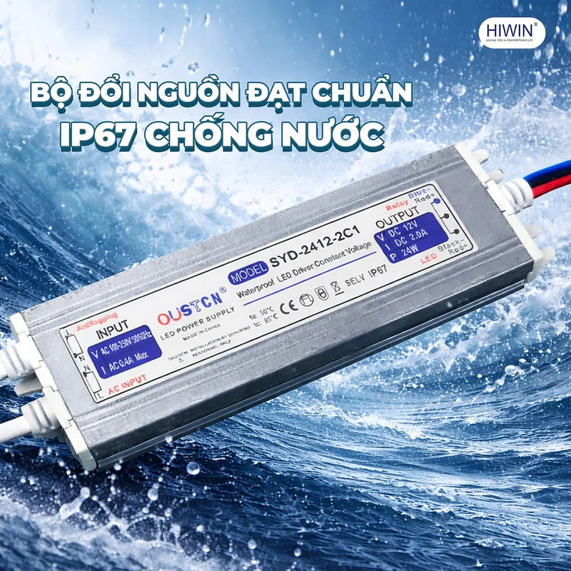 Gương led cảm ứng hình chữ nhật khung màu đen Hiwin M-V4969LD-B