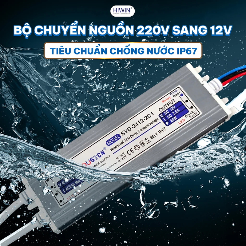 Gương thông minh hình chữ nhật khung màu vàng Hiwin M-V4898LD-P