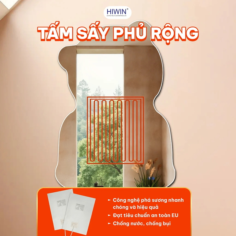 Gương thông minh hình gấu Hiwin M-BR14266LD-H