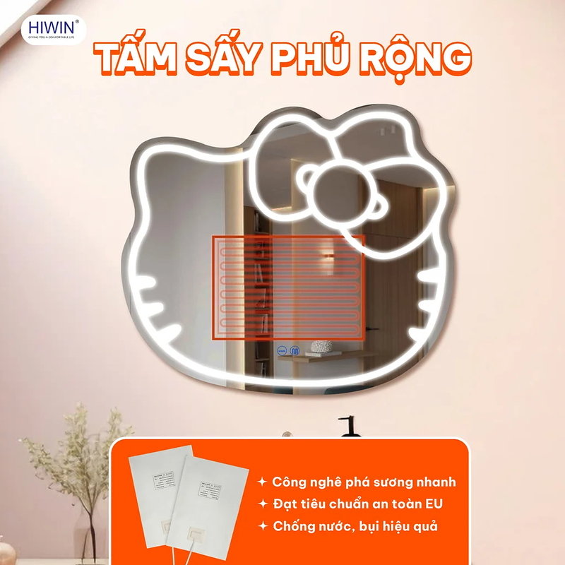 Gương thông minh hình Hello Kitty Hiwin M-KT8090LD-H