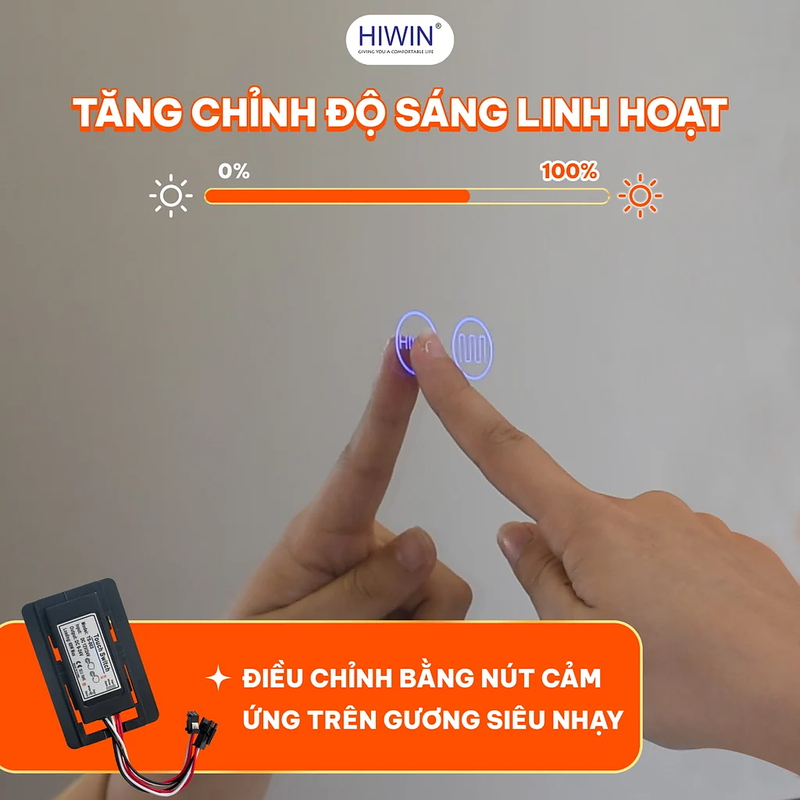 Gương thông minh hình Hello Kitty Hiwin M-KT8090LD-H