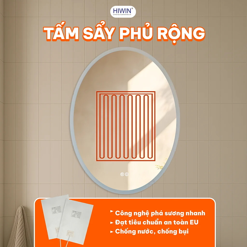 Gương thông minh hình oval Hiwin M-805